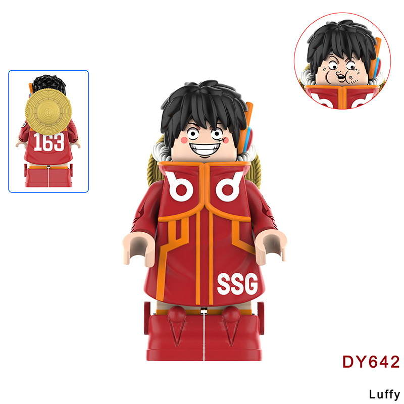DY604-655 Animation One Piece Nami Luffy Nico Robin Minifigs Assembling Action Figures Roronoa Zoro Building Blocks Children Toys