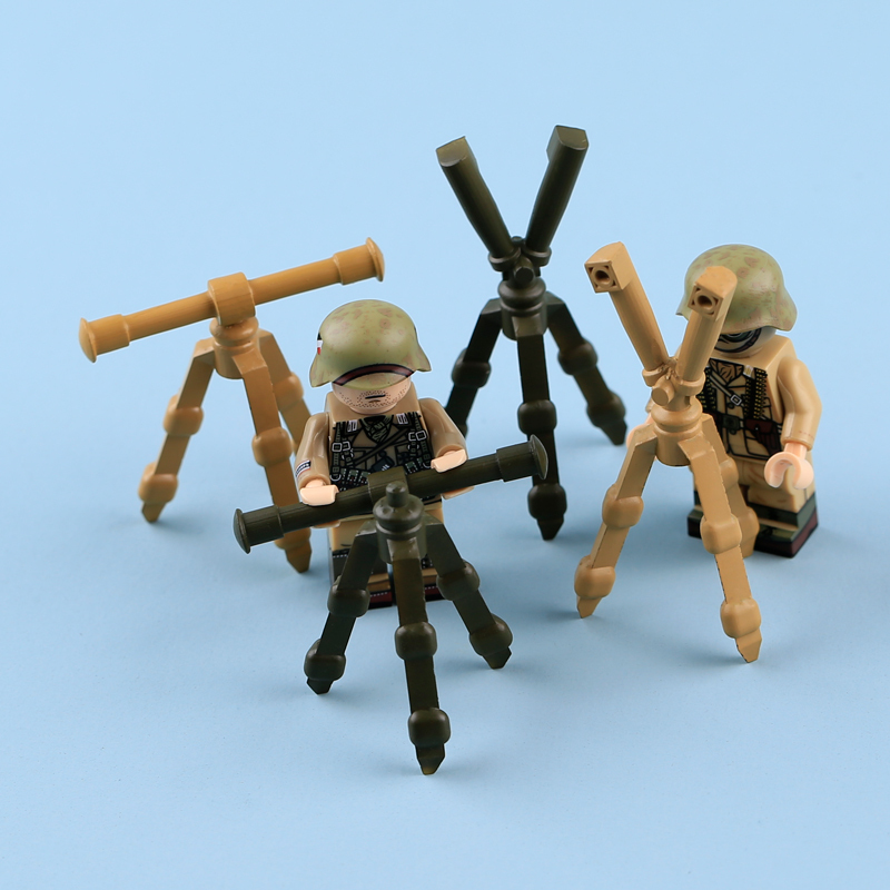 MOC Military Series 3D Helmet Hat Weapons Building Blocks Kit Artillerie Fernrohr Army Crown Bricks Model Children Gifts Boys Toys