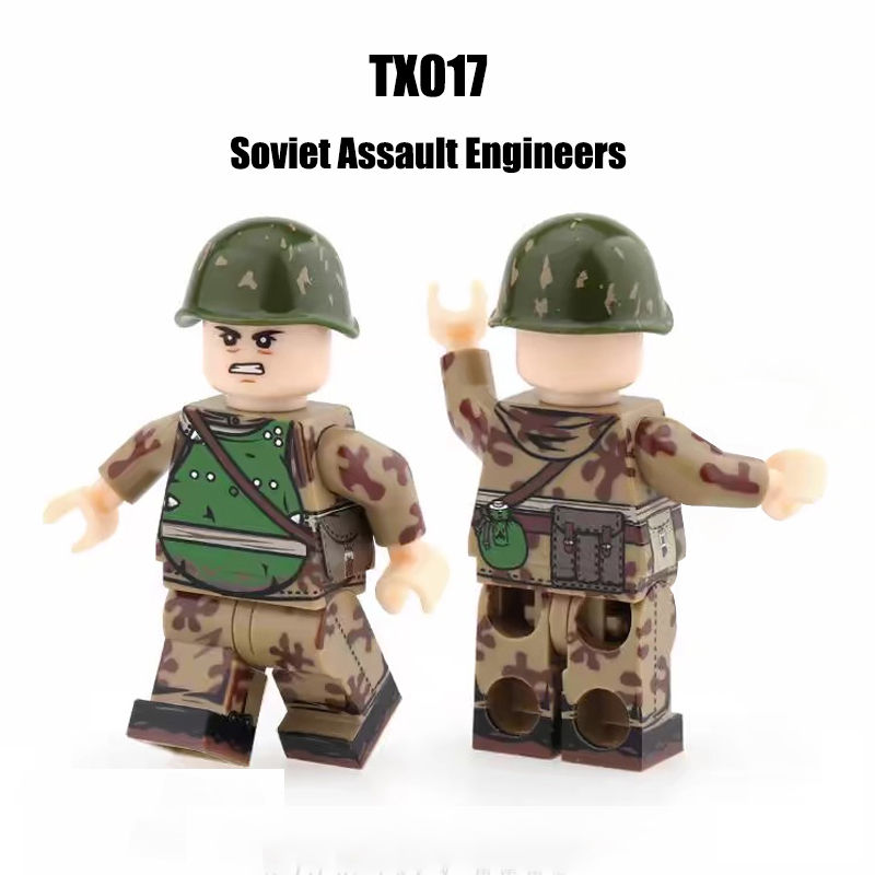 WW2 Soviet Infantry Coat Offical Action Figures PPS SKS PPS43 Army Building Blocks Weapons Gun Toys Boys Compatible