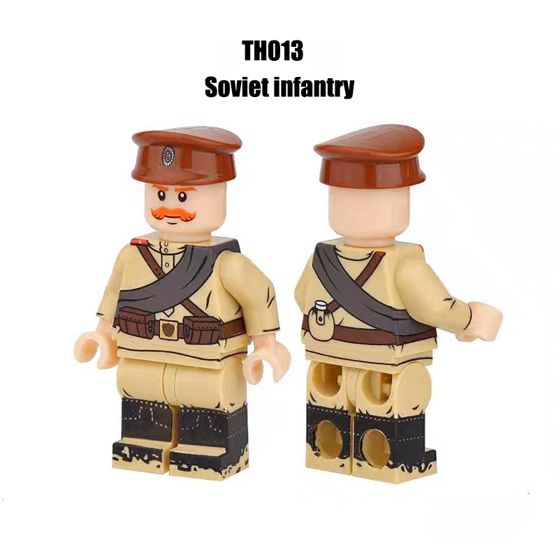 WW2 Soviet Infantry Coat Offical Action Figures PPS SKS PPS43 Army Building Blocks Weapons Gun Toys Boys Compatible