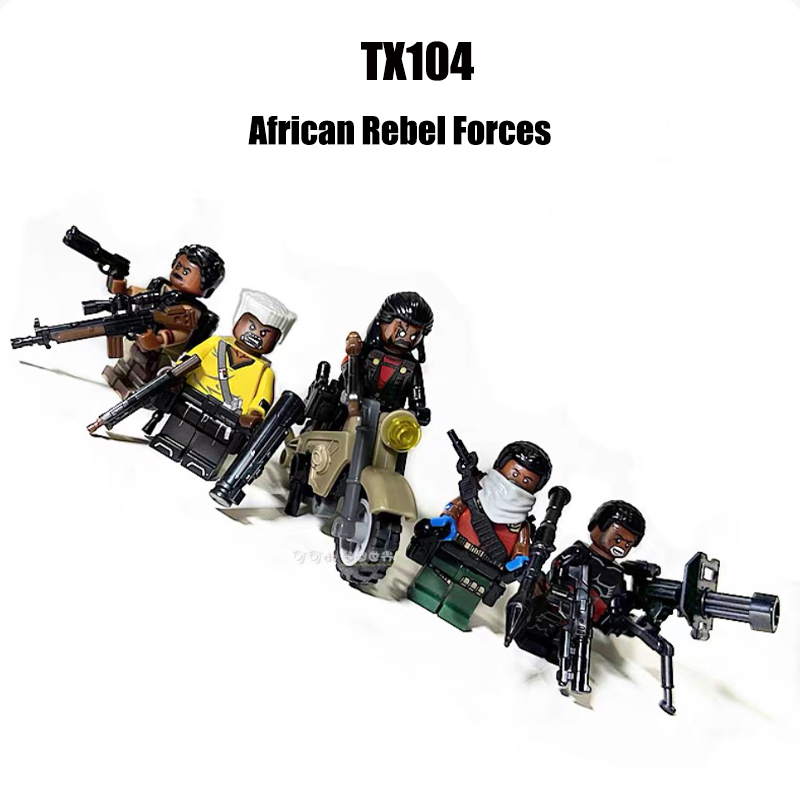 Military Villain Irish Mercenary Golden Triangle Armed Forces Action Figure Building Blocks Weapons Gun Toys Boys Compatible