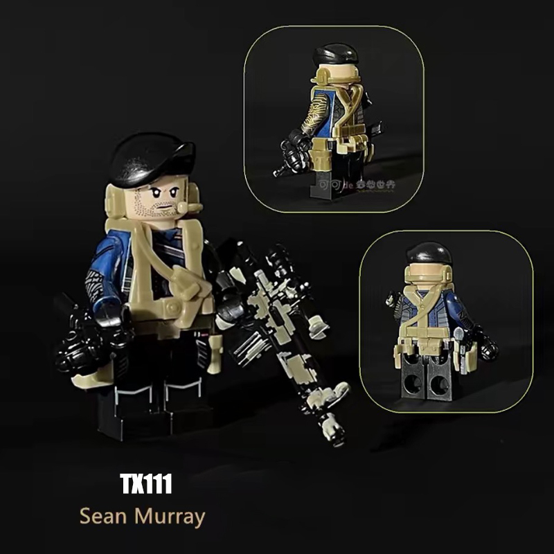 Military Villain Irish Mercenary Golden Triangle Armed Forces Action Figure Building Blocks Weapons Gun Toys Boys Compatible