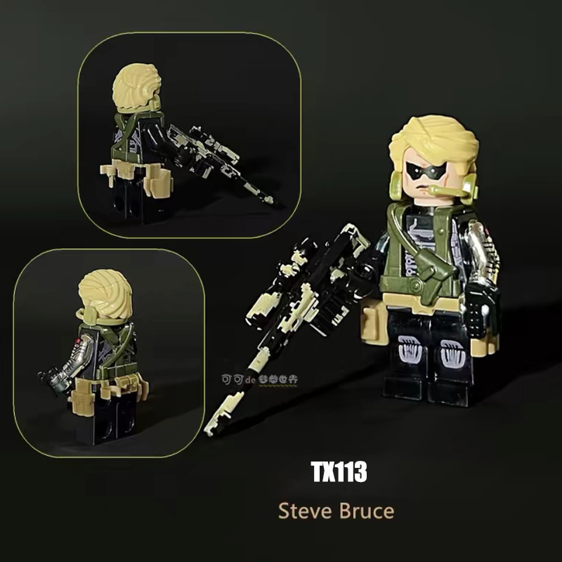 Military Villain Irish Mercenary Golden Triangle Armed Forces Action Figure Building Blocks Weapons Gun Toys Boys Compatible