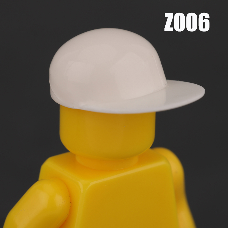 MOC City People Hat Building Blocks Baseball Cap Beret Hairstyle Hair Meatball Head Compatible Hats Bricks Children Gifts Toys
