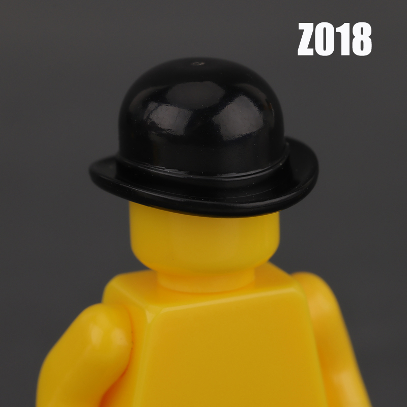 MOC City People Hat Building Blocks Baseball Cap Beret Hairstyle Hair Meatball Head Compatible Hats Bricks Children Gifts Toys