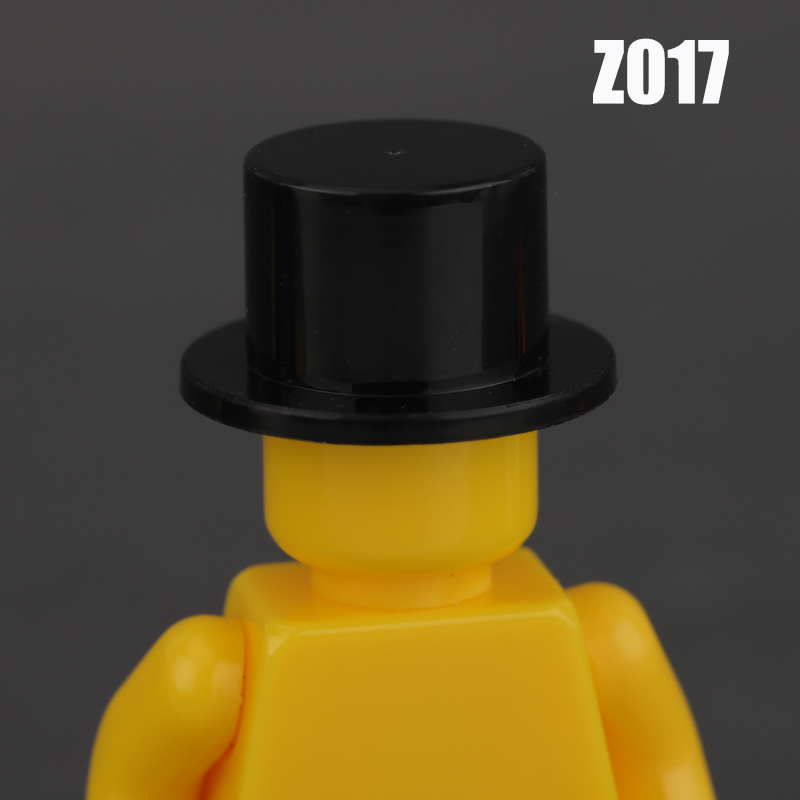 MOC City People Hat Building Blocks Baseball Cap Beret Hairstyle Hair Meatball Head Compatible Hats Bricks Children Gifts Toys