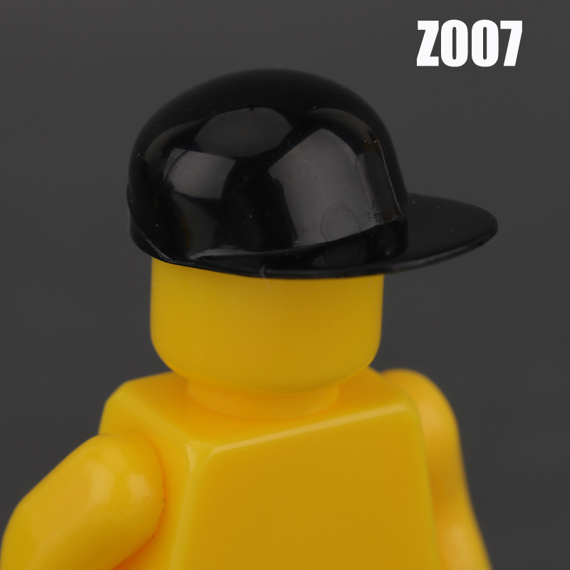 MOC City People Hat Building Blocks Baseball Cap Beret Hairstyle Hair Meatball Head Compatible Hats Bricks Children Gifts Toys