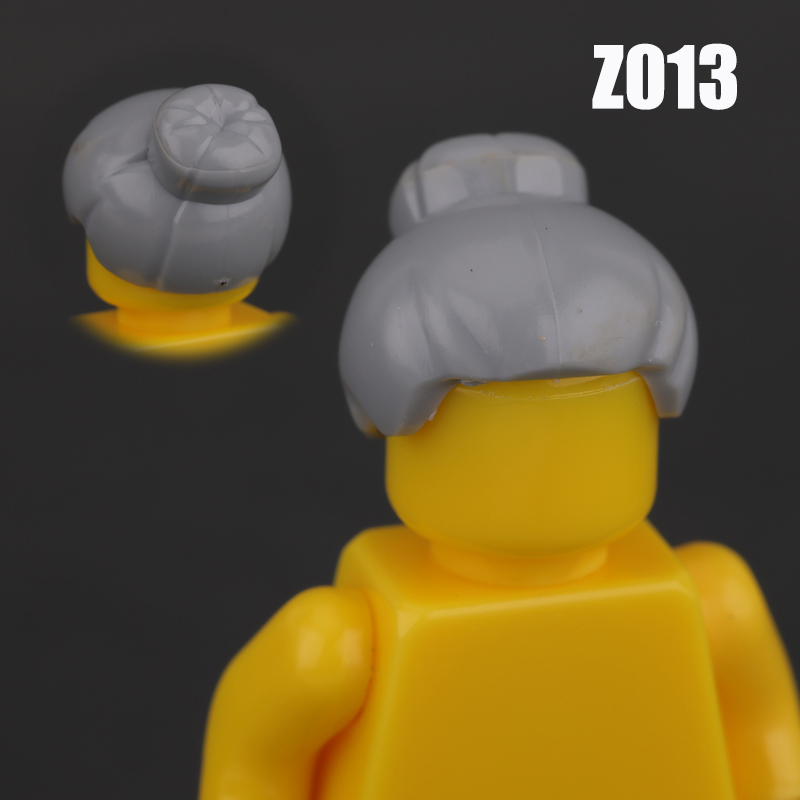MOC City People Hat Building Blocks Baseball Cap Beret Hairstyle Hair Meatball Head Compatible Hats Bricks Children Gifts Toys