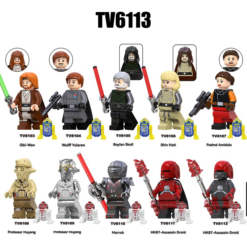 TV6113 Marvel DC Super Hero Obi-Wan Baylan Skoll Shin Hati Action Figures Marrok Building Blocks Model Collection Toys Children Gifts