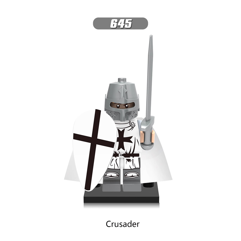 X0164 Medieval Military Soldiers Minifigures Kit Building Blocks Centurion Spartacus Crusader Roma Commander Heavy Infantry Spartacus Arvoesine Spartan Action Mini Figures Weapon Helmet Shield Armor Sword Assemble MOC Accessories Bricks Toys Children
