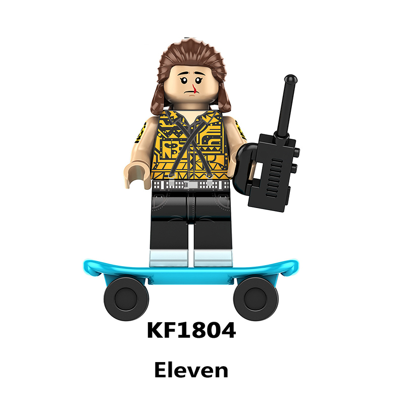 KF6172 Cartoon Stranger Things Eleven Eddie Munon Minifigs Building Blocks Max Mayfield Action Figures Children Gifts Birthday Toys
