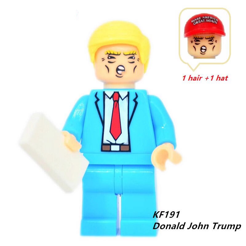 TP259-261 Famous People Captain Donald Trump Action Figures Claudia Sheinbaum Pardo Building Blocks Children Gifts Toys KF191 KF550