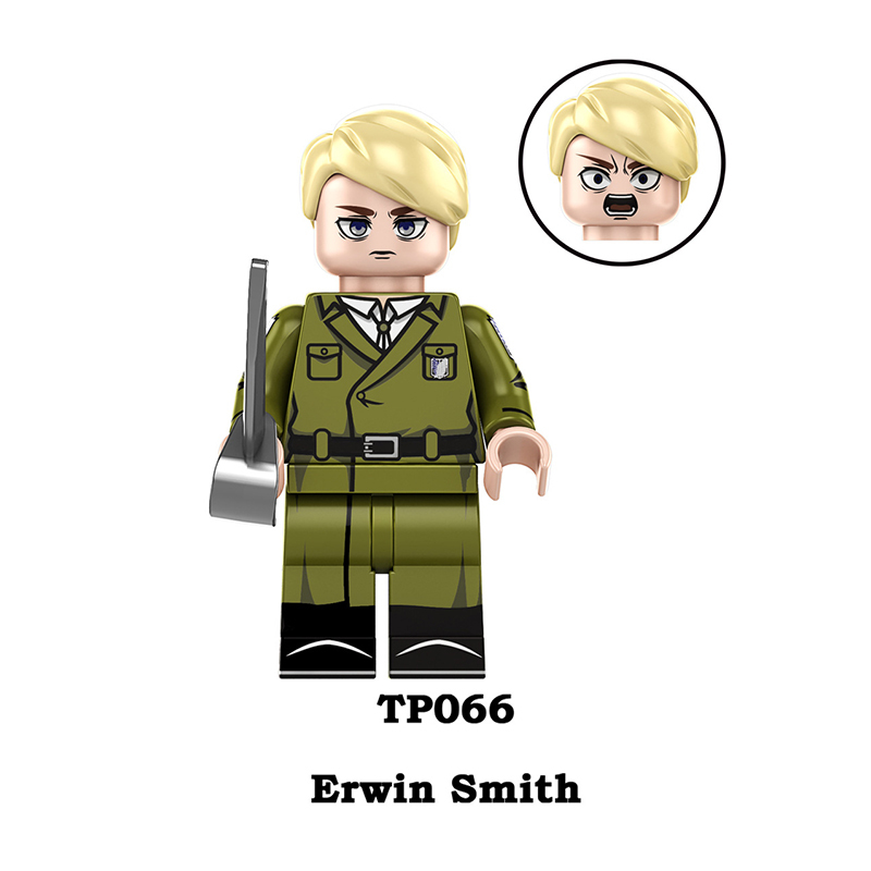 TP1003 Japanese Anime Attack on Titan Building Blocks Erwin Smith Beast Titan Reiner Braun Minifigs Children Gifts Toys