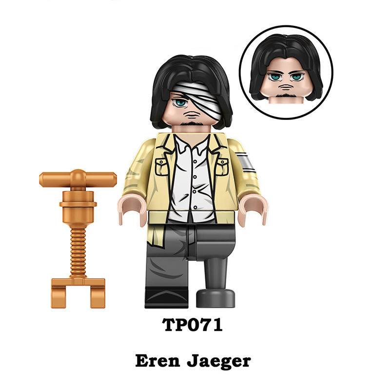 TP1003 Japanese Anime Attack on Titan Building Blocks Erwin Smith Beast Titan Reiner Braun Minifigs Children Gifts Toys