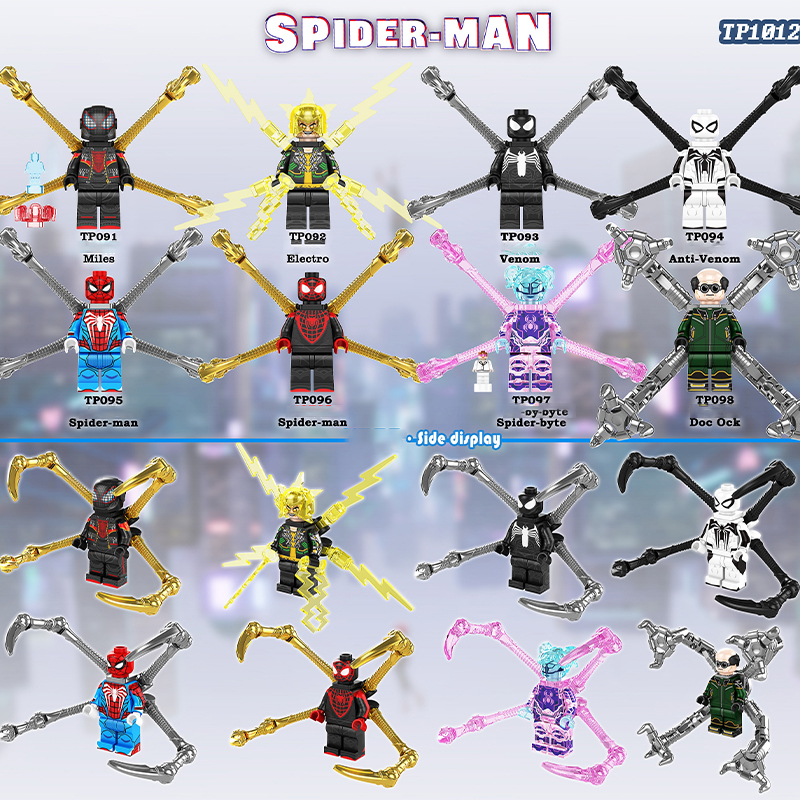 TP1012 Marvel Movie DC Superheroes Spiderman Minifigs Builiding Blocks Black GreenGoblin Model Collection Children Gifts Toys
