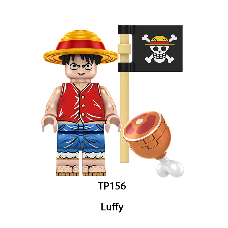 TP1020 One Piece Japanese Anime Luffy Minifigs Action Figure Roronoa Zoro Building Blocks Sanji Nami Usopp Cartoon Movie Kids Gift