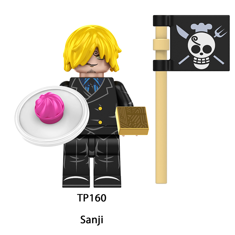 TP1020 One Piece Japanese Anime Luffy Minifigs Action Figure Roronoa Zoro Building Blocks Sanji Nami Usopp Cartoon Movie Kids Gift