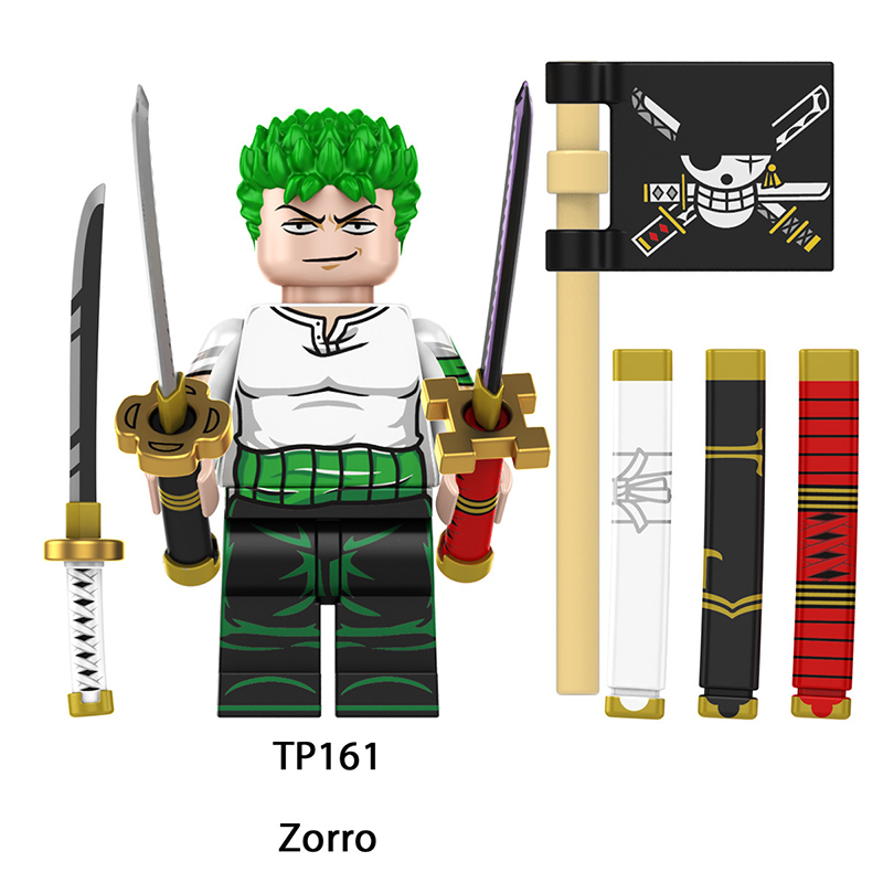 TP1020 One Piece Japanese Anime Luffy Minifigs Action Figure Roronoa Zoro Building Blocks Sanji Nami Usopp Cartoon Movie Kids Gift