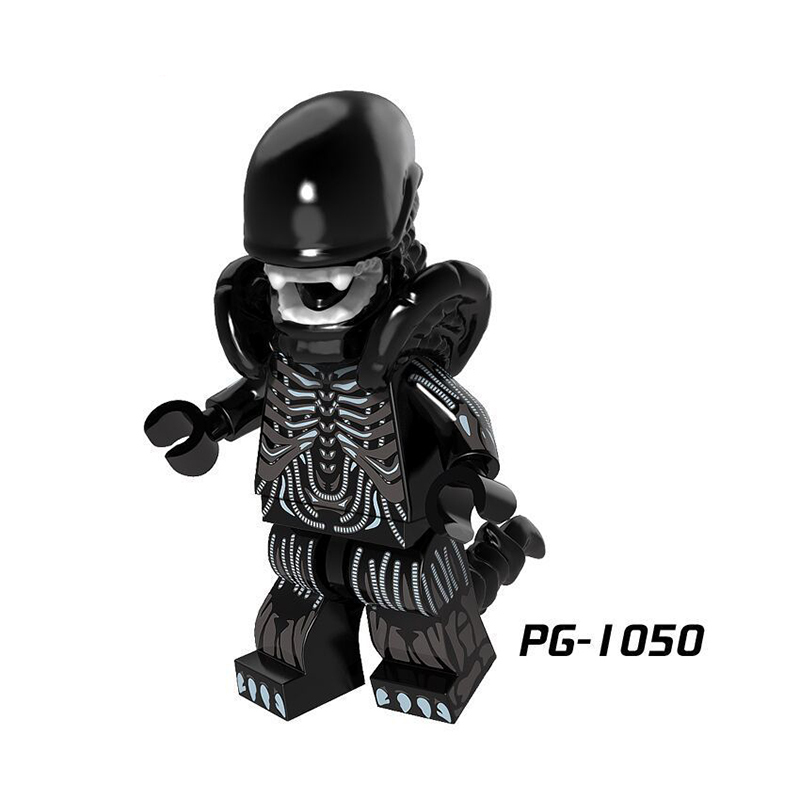 PG1050 Mech Skeleton Alien Movie Series Model Science Fiction Action Figures Building Blocks Compatible Children Gifts Boys Toys PG1223-1225