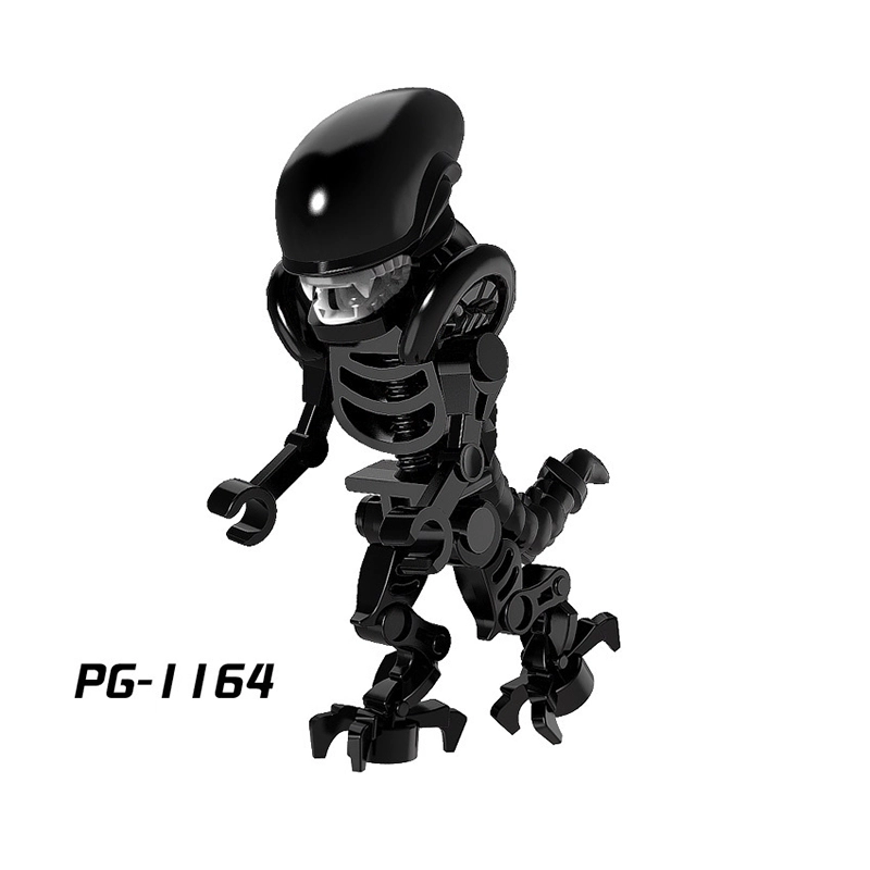 PG1050 Mech Skeleton Alien Movie Series Model Science Fiction Action Figures Building Blocks Compatible Children Gifts Boys Toys PG1223-1225