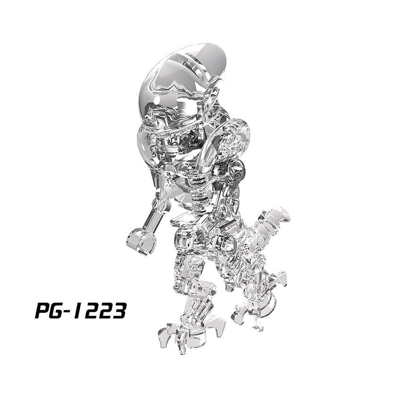 PG1050 Mech Skeleton Alien Movie Series Model Science Fiction Action Figures Building Blocks Compatible Children Gifts Boys Toys PG1223-1225
