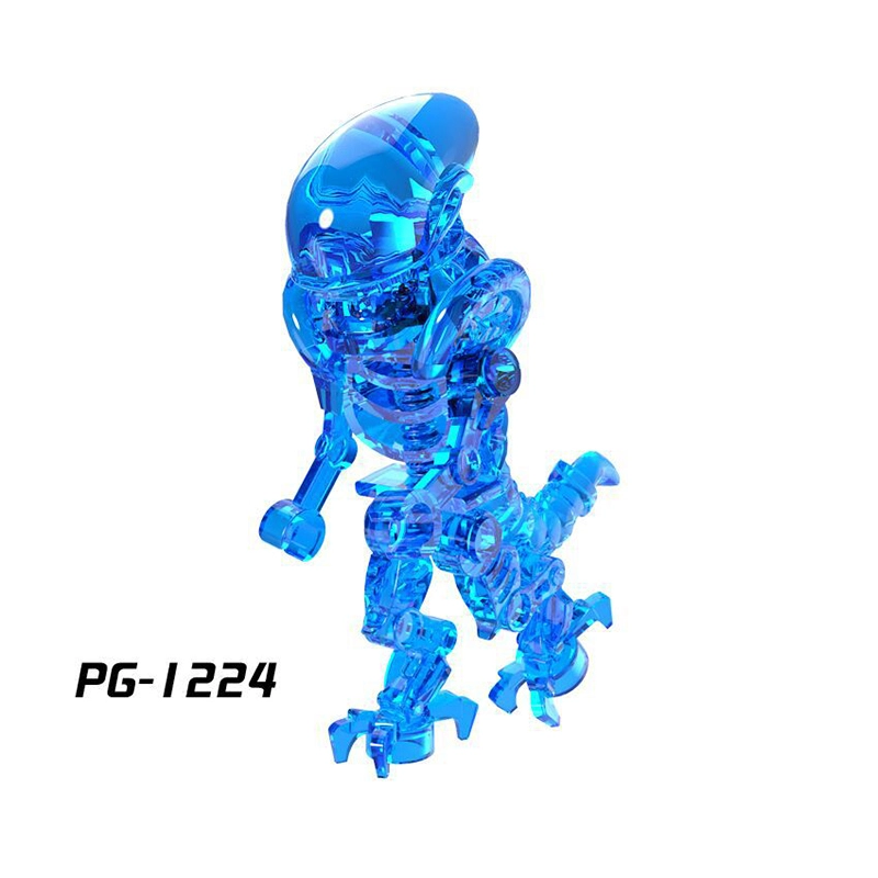 PG1050 Mech Skeleton Alien Movie Series Model Science Fiction Action Figures Building Blocks Compatible Children Gifts Boys Toys PG1223-1225