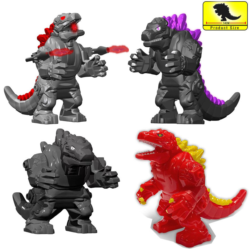 TX108-111 Mechanical Godzilla Monster Multicolor Minifigs Action Collection Anime Movie Toys Building Blocks  Children Gift Compatible