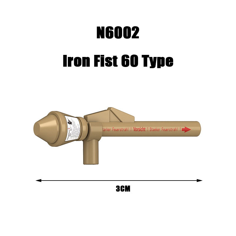 N6001 N6002 Military Soliders Anti Tank Rocket Launcher Weapons Figures Accessories Building Blocks Iron Fist 60 Type Children City Bricks Toys Gift