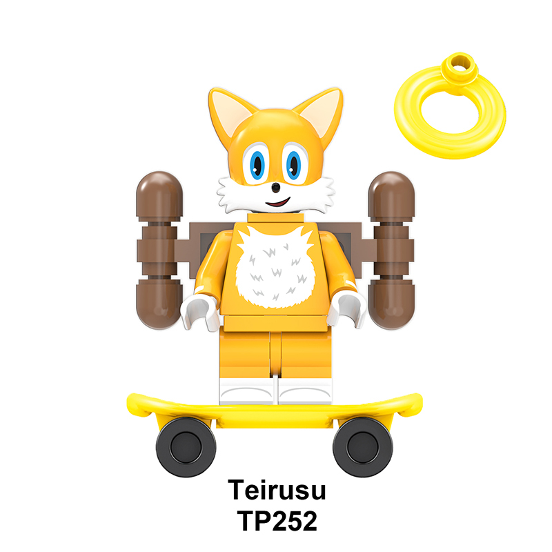 TP1032 Anime Sonic the Hedgehog Minifig Miles Prower Amy Rose Movies Action Figures Building Blocks Kids Birthday Gifts Boys