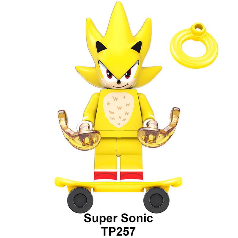 TP1032 Anime Sonic the Hedgehog Minifig Miles Prower Amy Rose Movies Action Figures Building Blocks Kids Birthday Gifts Boys