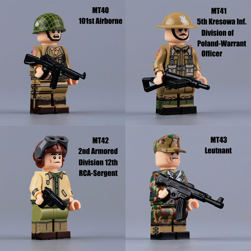 BATTALION 2枚 Military 2nd Armored Division 12th RCA-Sergent Minifigs