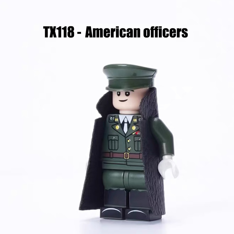 WW2 Military WW2 American soldiers Action Figures Infantry Artillery Sniper Building Blocks Weapons Gun Toys Boys