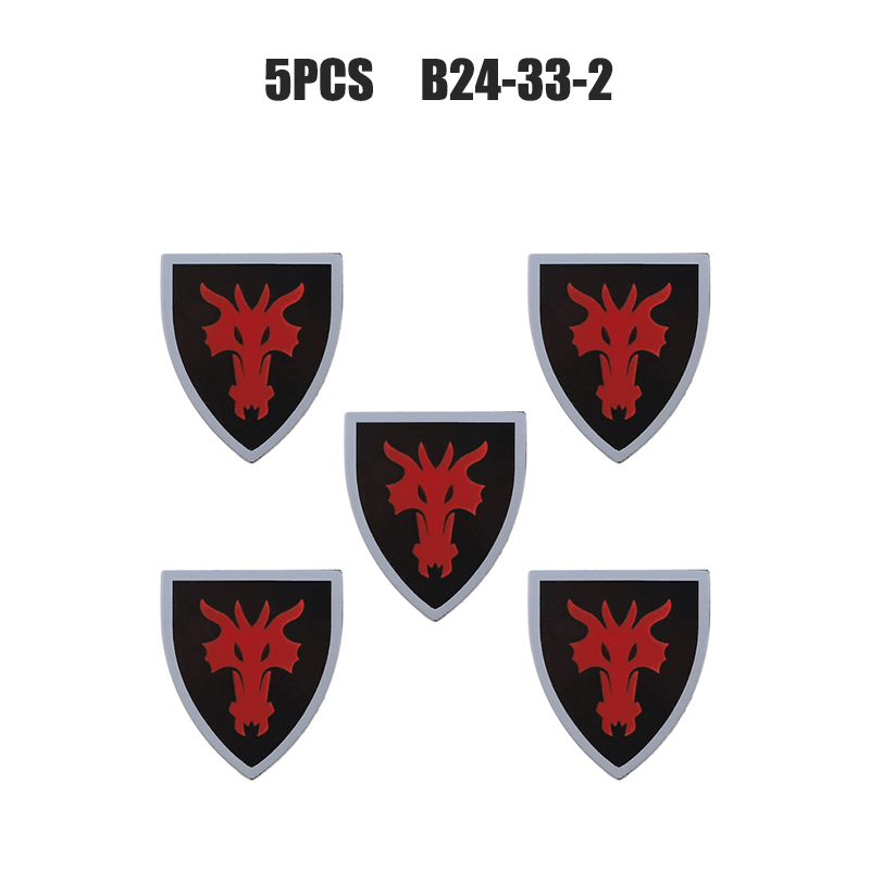 Medieval Figures Military Accessory MOC Building Block Knight Soldier Shield Armor Weapon Feather Army Mini Brick Toys Gift s