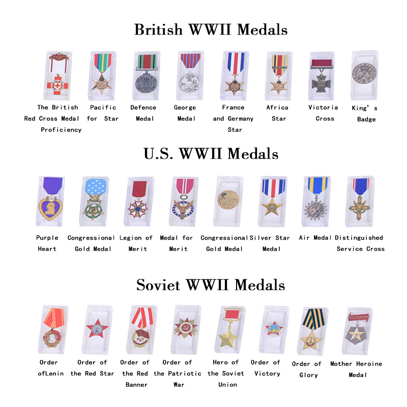 MOC Medieval Military Weapons WW2 Soldier Medal Armor Building Blocks Soviet Medal Printed materials Accessories Bricks Toys Children Gift