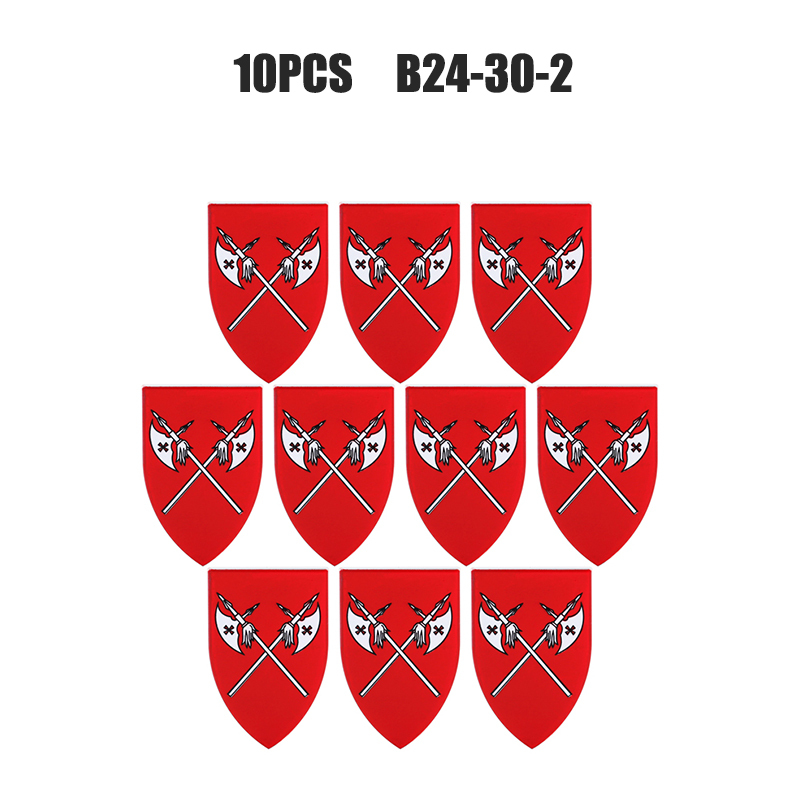 Medieval Figures Military Accessory MOC Building Block Knight Soldier Shield Armor Weapon Feather Army Mini Brick Toys Gift s