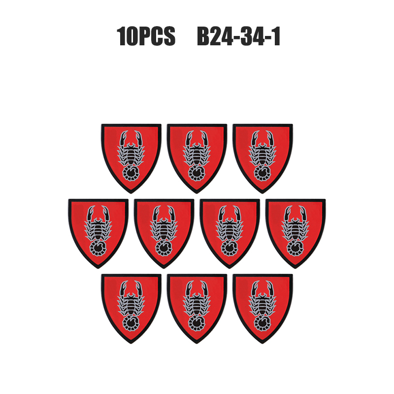 Medieval Figures Military Accessory MOC Building Block Knight Soldier Shield Armor Weapon Feather Army Mini Brick Toys Gift s