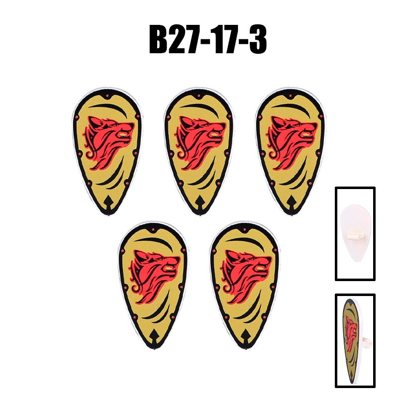 Medieval Figures Military Accessory MOC Building Block Knight Soldier Shield Armor Weapon Feather Army Mini Brick Toys Gift s