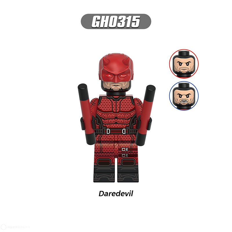 G0142 Marvel Daredevil Muse Action Figures Building Blocks DC Comics Punisher Kingpin Whitte Tiger Minifigs Blocks Children Toys Gifts