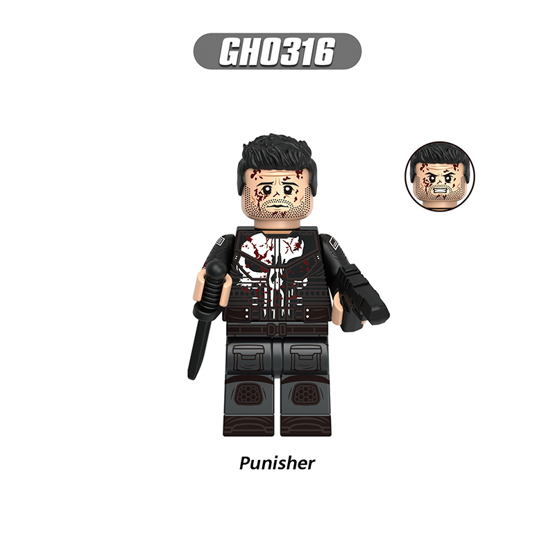 G0142 Marvel Daredevil Muse Action Figures Building Blocks DC Comics Punisher Kingpin Whitte Tiger Minifigs Blocks Children Toys Gifts