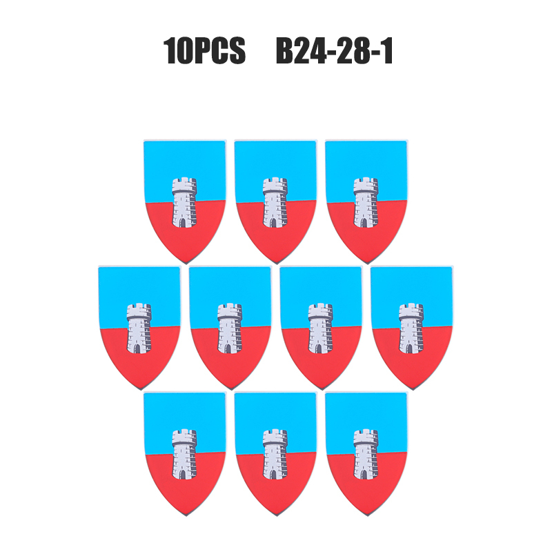 Medieval Figures Military Accessory MOC Building Block Knight Soldier Shield Armor Weapon Feather Army Mini Brick Toys Gift s