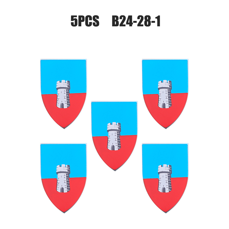 Medieval Figures Military Accessory MOC Building Block Knight Soldier Shield Armor Weapon Feather Army Mini Brick Toys Gift s