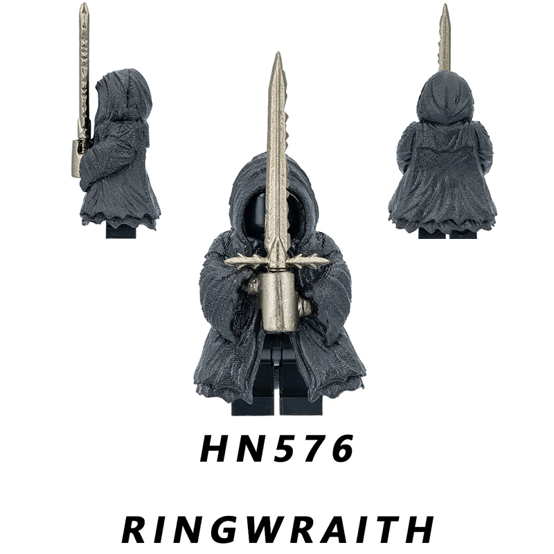 HN576 The Lord of the Rings Uruk Hai Minifigs Movie Building Blocks Military Soldiers Weapons Sword Medieval Knight Hobbit Toys