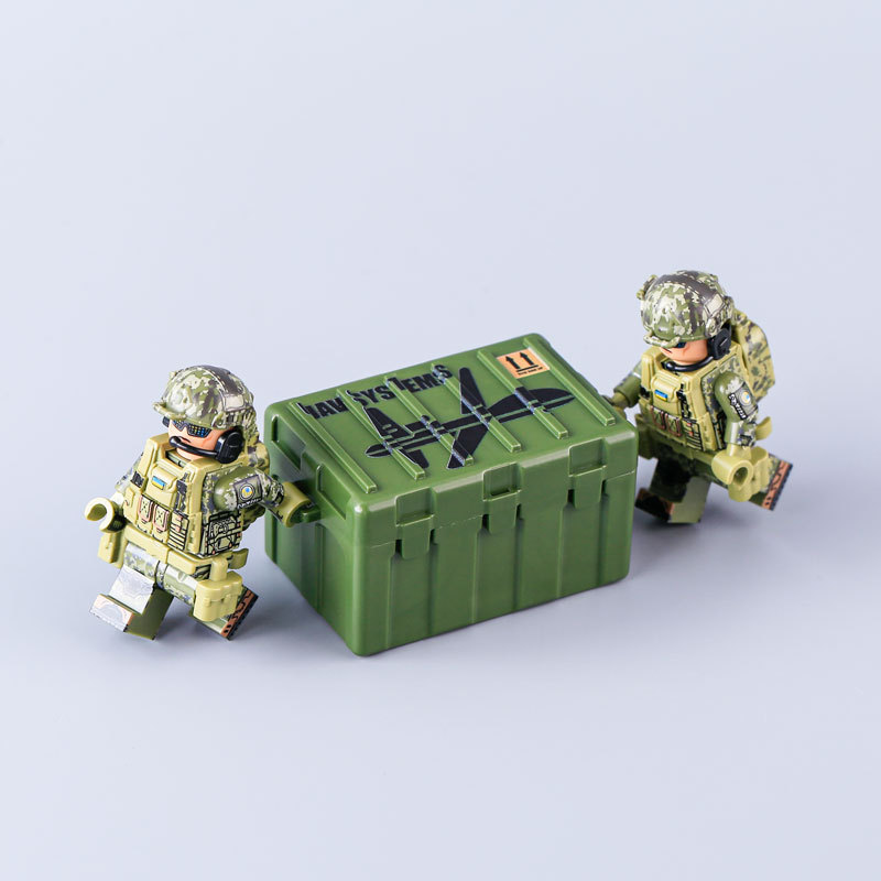 MOC Military Citys Unmanned Aerial Combat System Action Figures Building Blocks Solider Weapon Accessories Bricks Children Gifts Toys