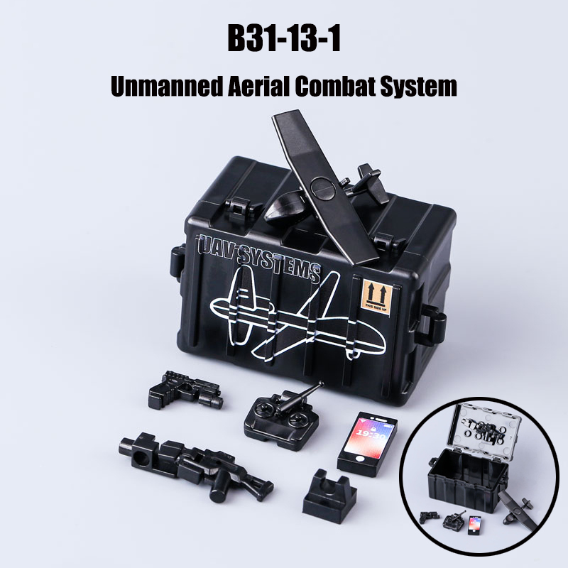 MOC Military Citys Unmanned Aerial Combat System Action Figures Building Blocks Solider Weapon Accessories Bricks Children Gifts Toys