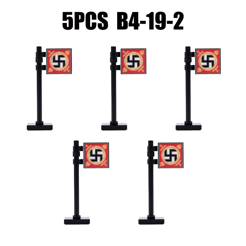 24PCS MOC Medieval National Flag Building Blocks American Kingdom British Gadsden Accessories DIY Bricks Toys Children Gift
