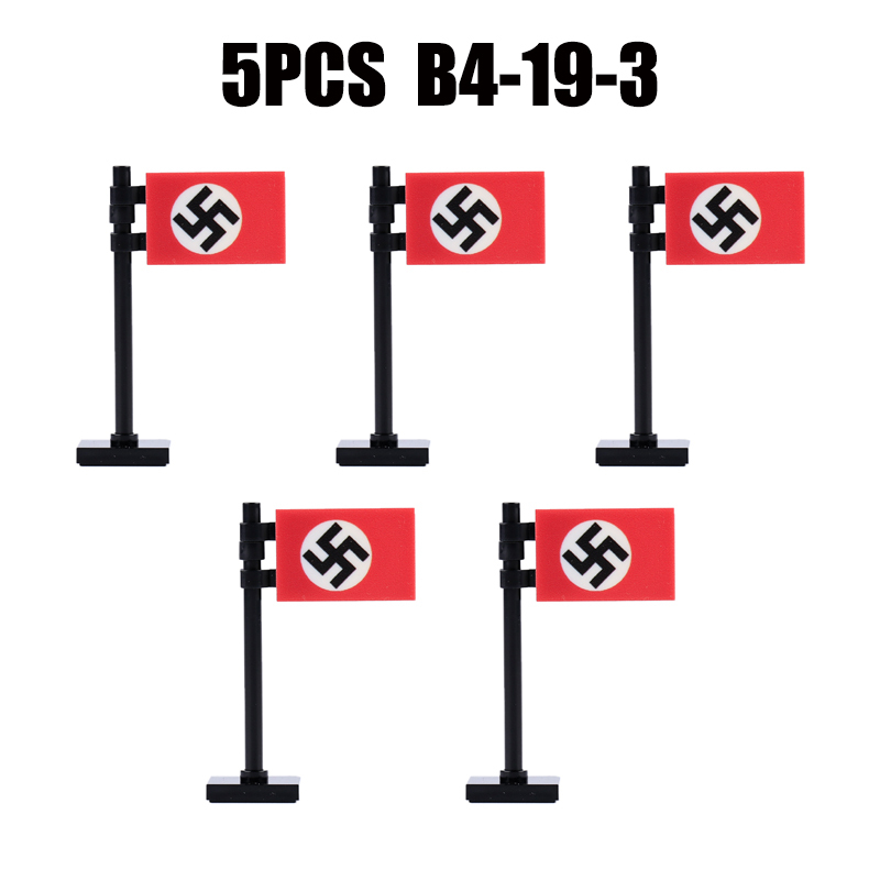 24PCS MOC Medieval National Flag Building Blocks American Kingdom British Gadsden Accessories DIY Bricks Toys Children Gift