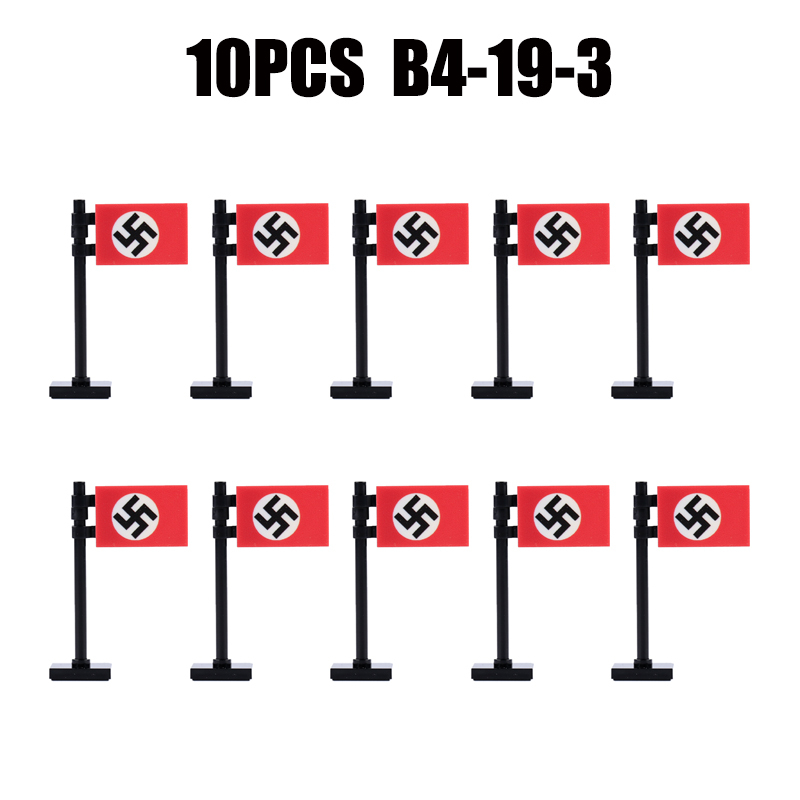 24PCS MOC Medieval National Flag Building Blocks American Kingdom British Gadsden Accessories DIY Bricks Toys Children Gift