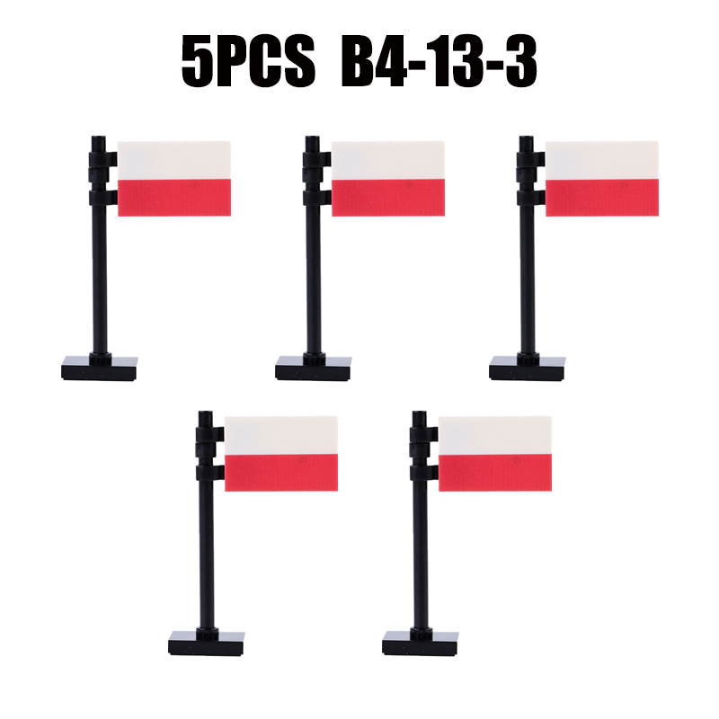 24PCS MOC Medieval National Flag Building Blocks American Kingdom British Gadsden Accessories DIY Bricks Toys Children Gift