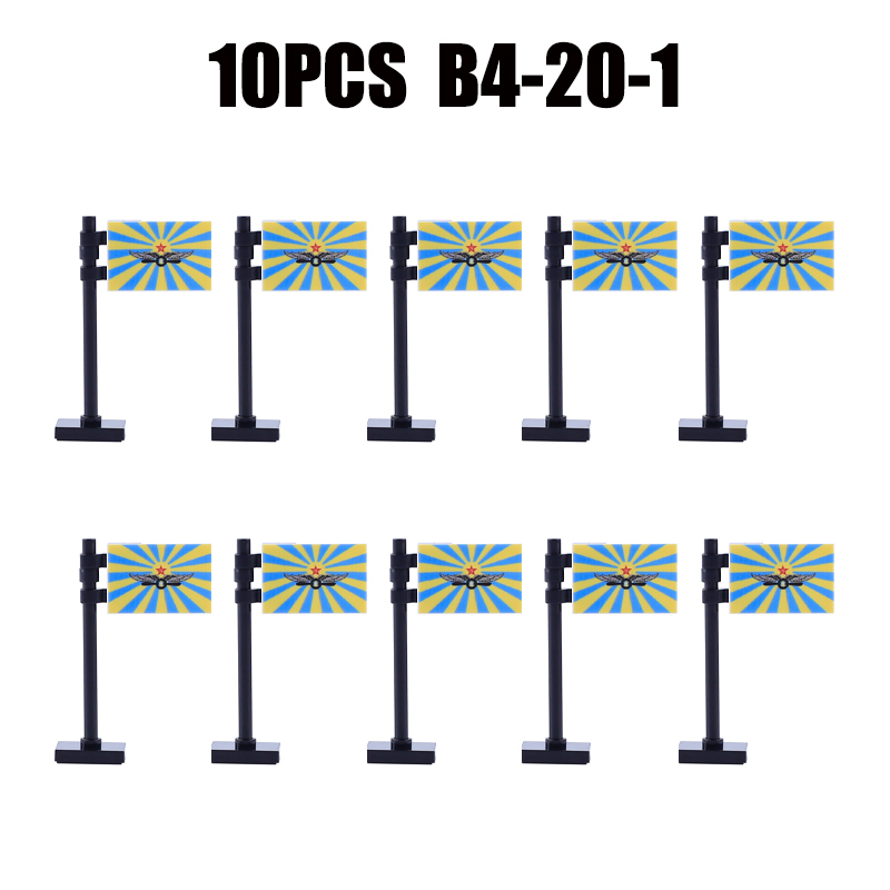 24PCS MOC Medieval National Flag Building Blocks American Kingdom British Gadsden Accessories DIY Bricks Toys Children Gift