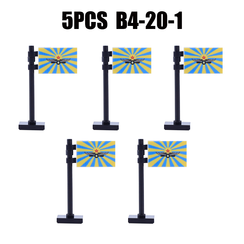 24PCS MOC Medieval National Flag Building Blocks American Kingdom British Gadsden Accessories DIY Bricks Toys Children Gift